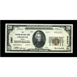 Graham, TX - $20 1929 Ty. 2 The Graham NB Ch. # 5897A h 