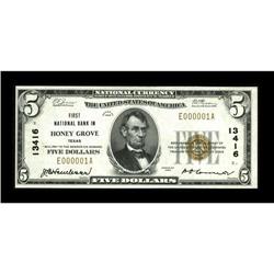 Honey Grove, TX - $5 1929 Ty. 1 First NB Ch. # 13416A b 