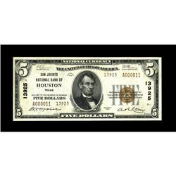 Houston, TX - $5 1929 Ty. 2 San Jacinto NB Ch. # 13925 