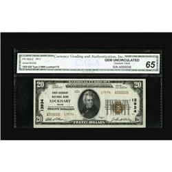 Lockhart, TX - $20 1929 Ty. 2 First-Lockhart NB Ch. # 1 