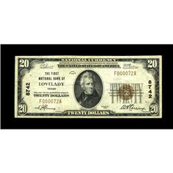 Lovelady, TX - $20 1929 Ty. 1 The First NB Ch. # 8742Th 