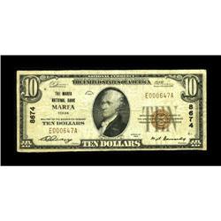 Marfa, TX - $10 1929 Ty. 1 The Marfa NB Ch. # 8674This 