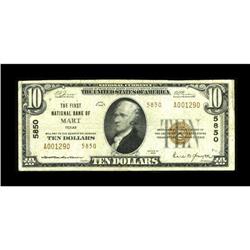 Mart, TX - $10 1929 Ty. 1 The First NB Ch. # 5850This i 