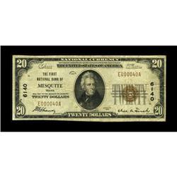 Mesquite, TX - $20 1929 Ty. 1 The First NB Ch. # 6140Th 