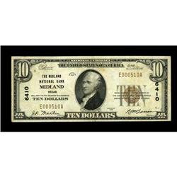 Midland, TX - $10 1929 Ty. 1 The Midland NB Ch. # 6410S 