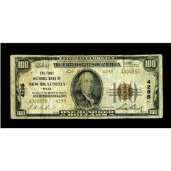 New Braunfels, TX - $100 1929 Ty. 2 The First NB Ch. # 