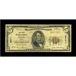 Pecos, TX - $5 1929 Ty. 1 The First NB Ch. # 8771This i 