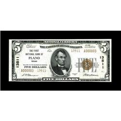 Plano, TX - $5 1929 Ty. 2 The First NB Ch. # 13511A lov 