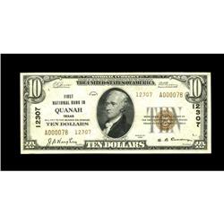 Quanah, TX - $10 1929 Ty. 2 First NB Ch. # 12307This sm 