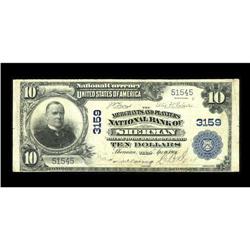 Sherman, TX - $10 1902 Plain Back Fr. 624 The Merchants 