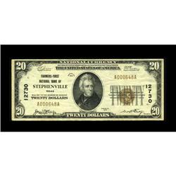Stephenville, TX - $20 1929 Ty. 1 Farmers-First NB Ch. 