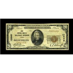 Sulphur Springs, TX - $20 1929 Ty. 1 First NB Ch. # 128 