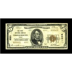 Throckmorton, TX - $5 1929 Ty. 2 The First NB Ch. # 600 