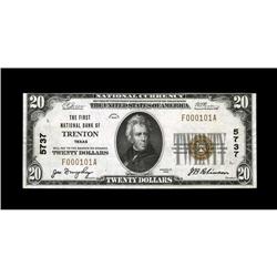 Trenton, TX - $20 1929 Ty. 1 The First NB Ch. # 5737The 