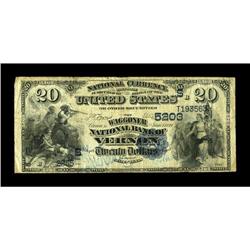 Vernon, TX - $20 1882 Date Back Fr. 555 The Waggoner NB 