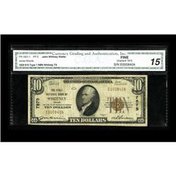 Whitney, TX - $10 1929 Ty. 1 The First NB Ch. # 7875The 