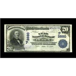 Ogden, UT - $20 1902 Plain Back Fr. 650 The Utah NB Ch. 
