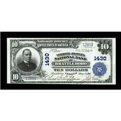 Brattleboro, VT - $10 1902 Plain Back Fr. 624 Vermont-P 