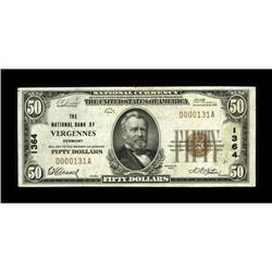 Vergennes, VT - $50 1929 Ty. 1 The NB of Vergennes Ch. 