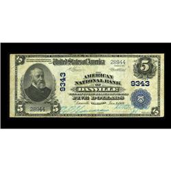 Danville, VA - $5 1902 Plain Back Fr. 600 The American 