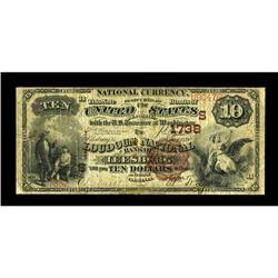 Leesburg, VA - $10 1882 Brown Back Fr. 484 The Loudoun 