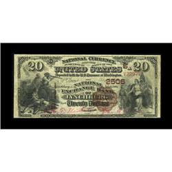Lynchburg, VA - $20 1882 Brown Back Fr. 504 The Nationa 