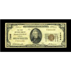 Martinsville, VA - $20 1929 Ty. 1 The First NB Ch. # 72 