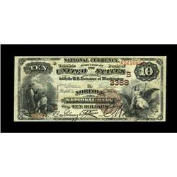 Norfolk, VA - $10 1882 Brown Back Fr. 482 Norfolk NB Ch 