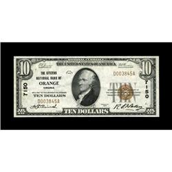 Orange, VA - $10 1929 Ty. 1 The Citizens NB Ch. # 7150T 