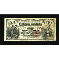 Grafton, WV - $20 1882 Brown Back Fr. 504 The First NB 
