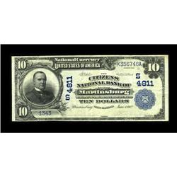 Martinsburg, WV - $10 1902 Date Back Fr. 620 The Citize 
