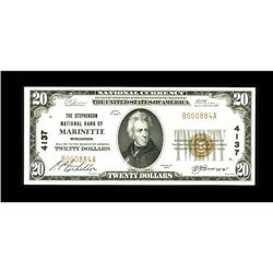 Marinette, WI - $20 1929 Ty. 1 The Stephenson NB Ch. # 