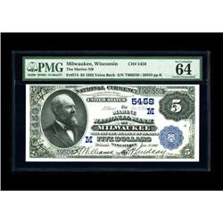 Milwaukee, WI - $5 1882 Value Back Fr. 574 The Marine N 