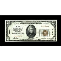 Shawano, WI - $20 1929 Ty. 1 The First NB Ch. # 5469Whi 