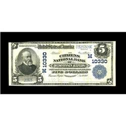 Wisconsin Rapids, WI - $5 1902 Plain Back Fr. 603 The C 