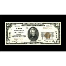 Cheyenne, WY - $20 1929 Ty. 1 The American NB Ch. # 113 