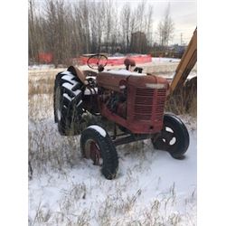 old red tractor