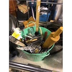 Pail of kitchen tools