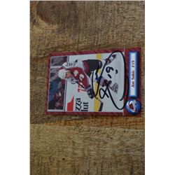 Autographed Joe Sakic card