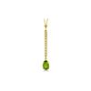 Image 1 : Genuine 1.80 ctw Peridot & Diamond Necklace 14KT Yellow Gold - REF-33P4H