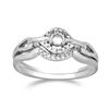 Image 1 : Natural 0.10 CTW Diamond Wedding Ring Set 14K White Gold - REF-35Y3N