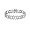 Image 1 : Natural 4.83 CTW Princess Diamond Bracelet 14K White Gold - REF-590R4K