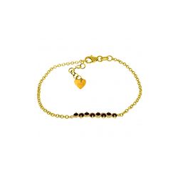 Genuine 1.55 ctw Garnet Bracelet 14KT Yellow Gold - REF-55V3W