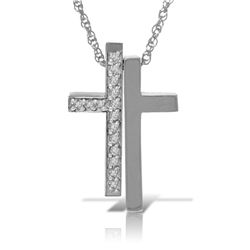 Genuine 0.25 ctw Diamond Anniversary Necklace 14KT White Gold - REF-66N9R