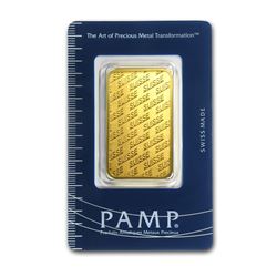 Genuine 1 oz 0.9999 Fine Gold Bar - PAMP Suisse