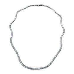 Natural 5.90 CTW Diamond Necklace 14K White Gold - REF-451R8K