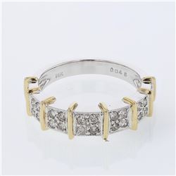 Natural 0.45 CTW Diamond Ring W=5MM 14K Gold - REF-54R9K