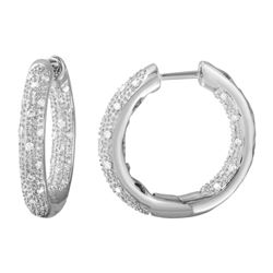 Natural 0.46 CTW Diamond Earrings 14K White Gold - REF-91H8W