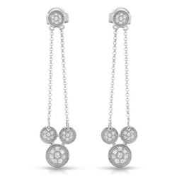 Natural 0.24 CTW Diamond Earrings 14K White Gold - REF-42Y3N