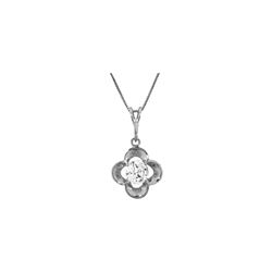 Genuine 0.50 ctw Diamond Anniversary Necklace 14KT White Gold - REF-143P9H